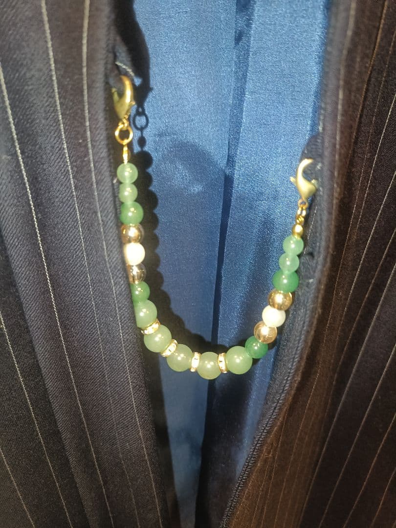 Japan Style 男の創作着物和風スーツ 　（3点）ネイビーストライプ　M