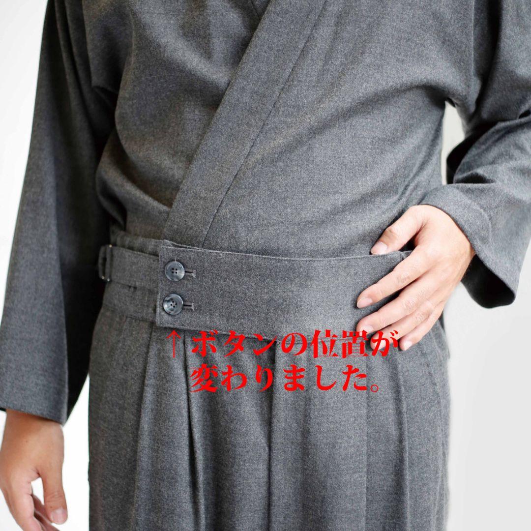 Japan Style 男の創作着物和風スーツ 　（3点）ネイビーストライプ　M