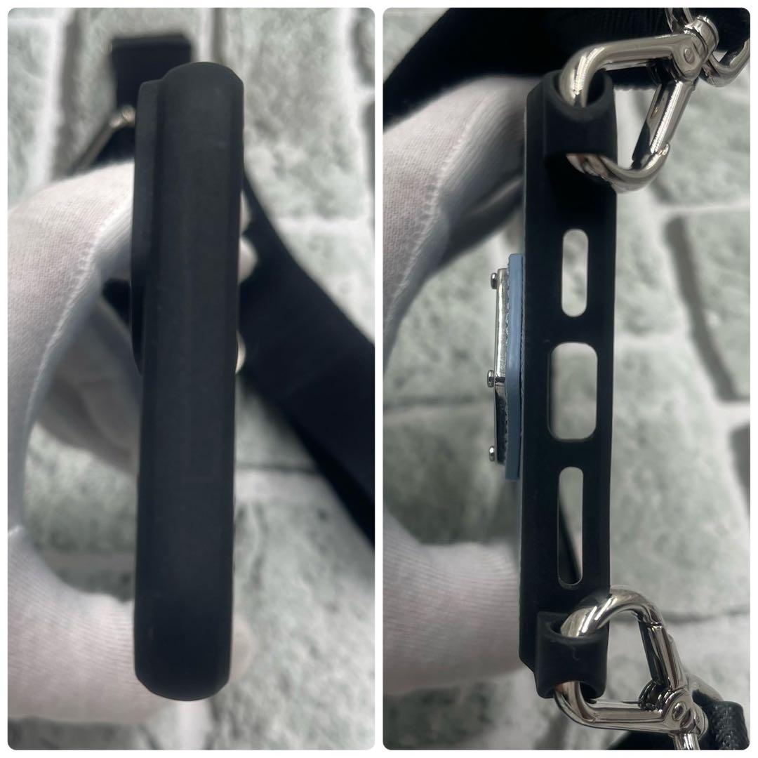 美品付属完備IC搭載✨プラダ iPhone14/15plus 三角 サフィアーノ