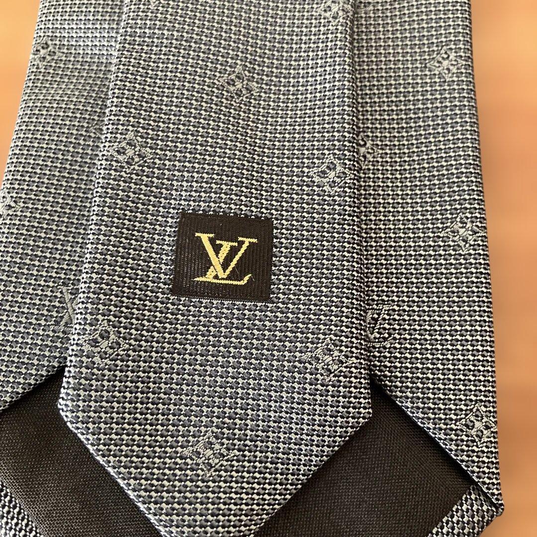 ルイ・ヴィトン シルク ネクタイ グレー