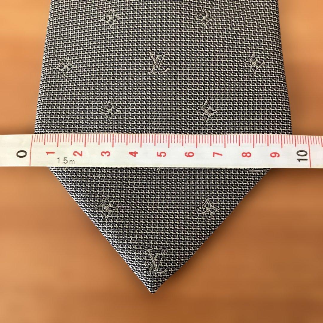 ルイ・ヴィトン シルク ネクタイ グレー