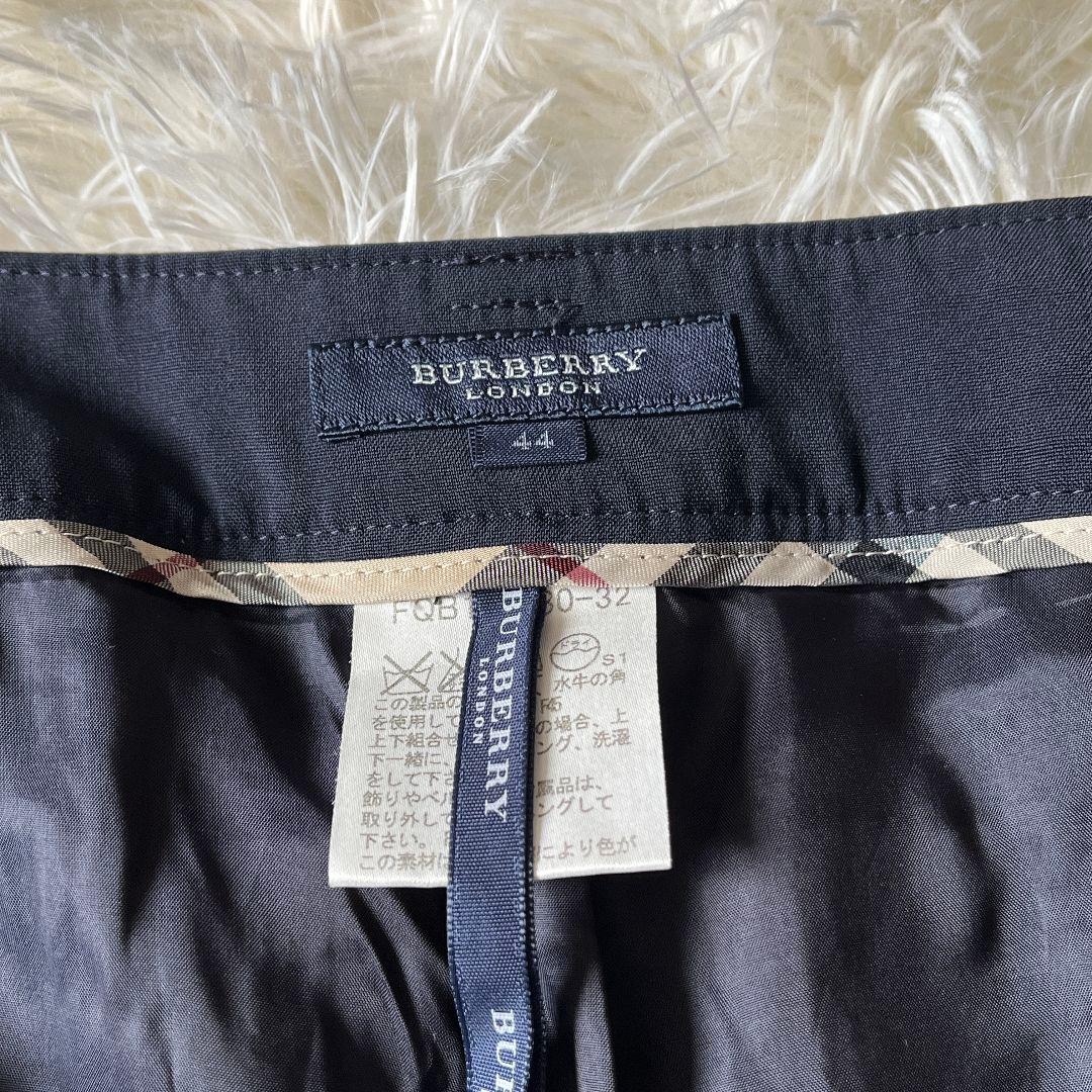 【美品】バーバリーロンドン ウールスラックス ネイビー 44 イタリア製