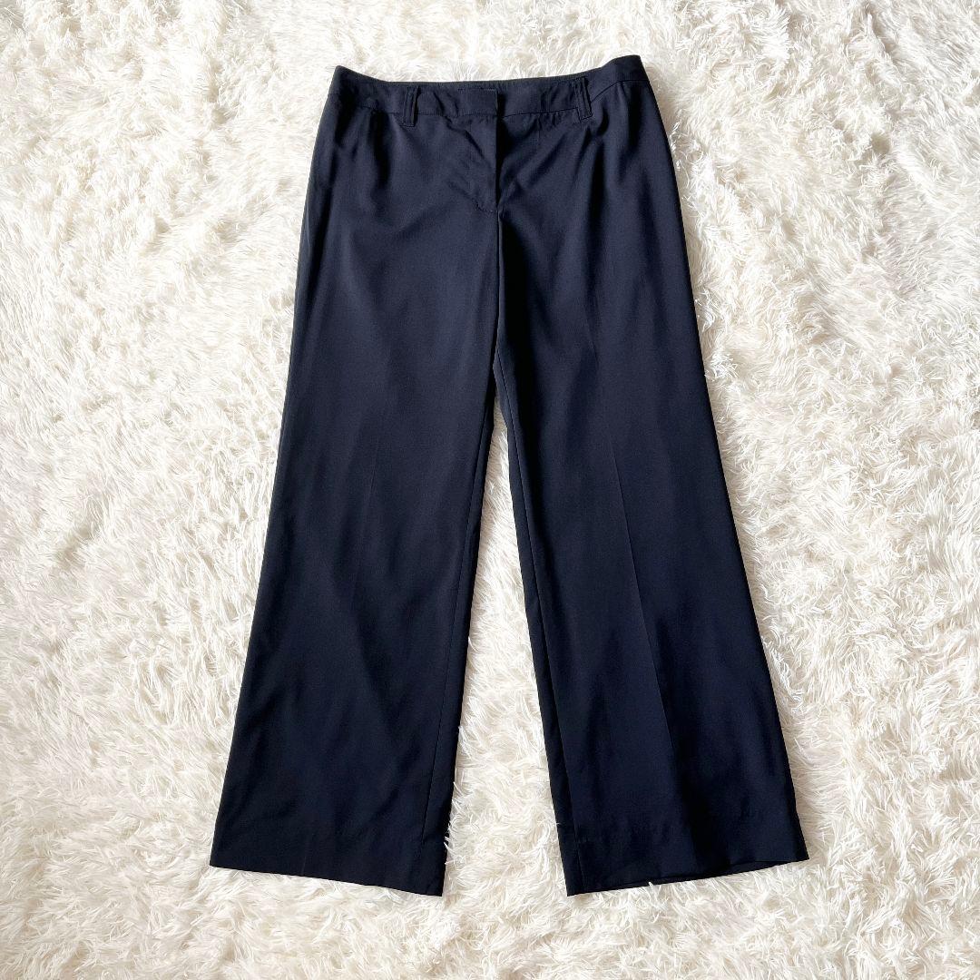 【美品】バーバリーロンドン ウールスラックス ネイビー 44 イタリア製