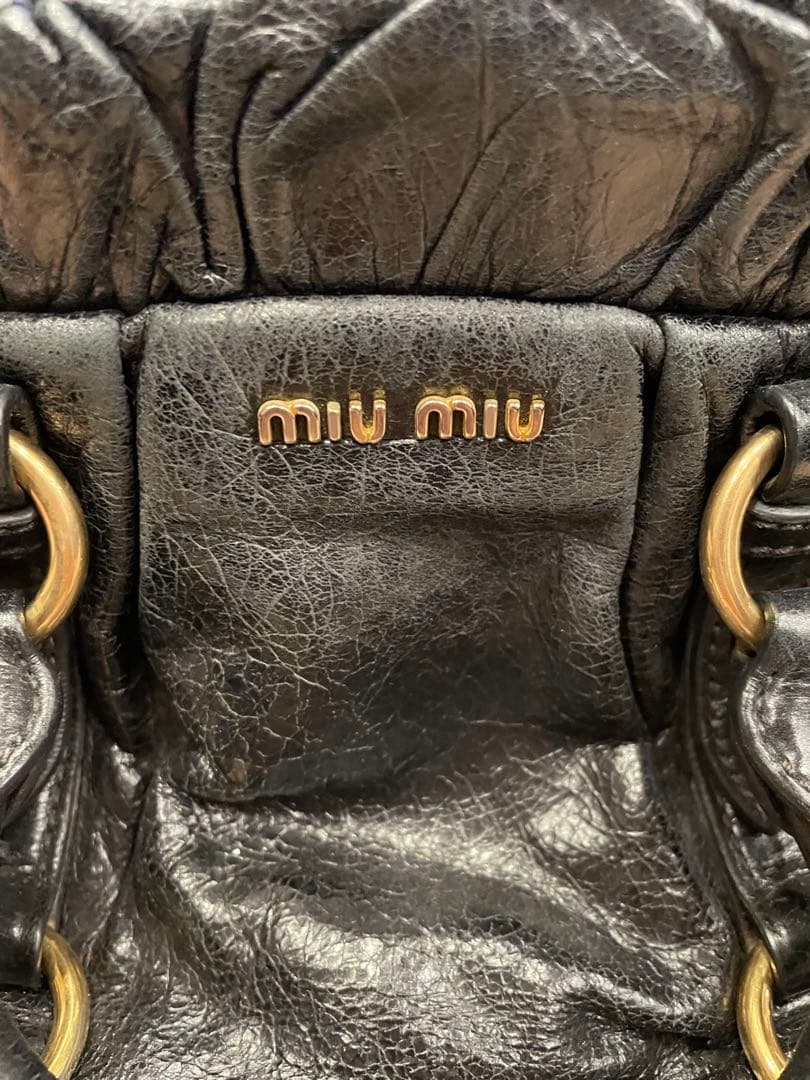 miu miu 2way ショルダーバッグ ブラック