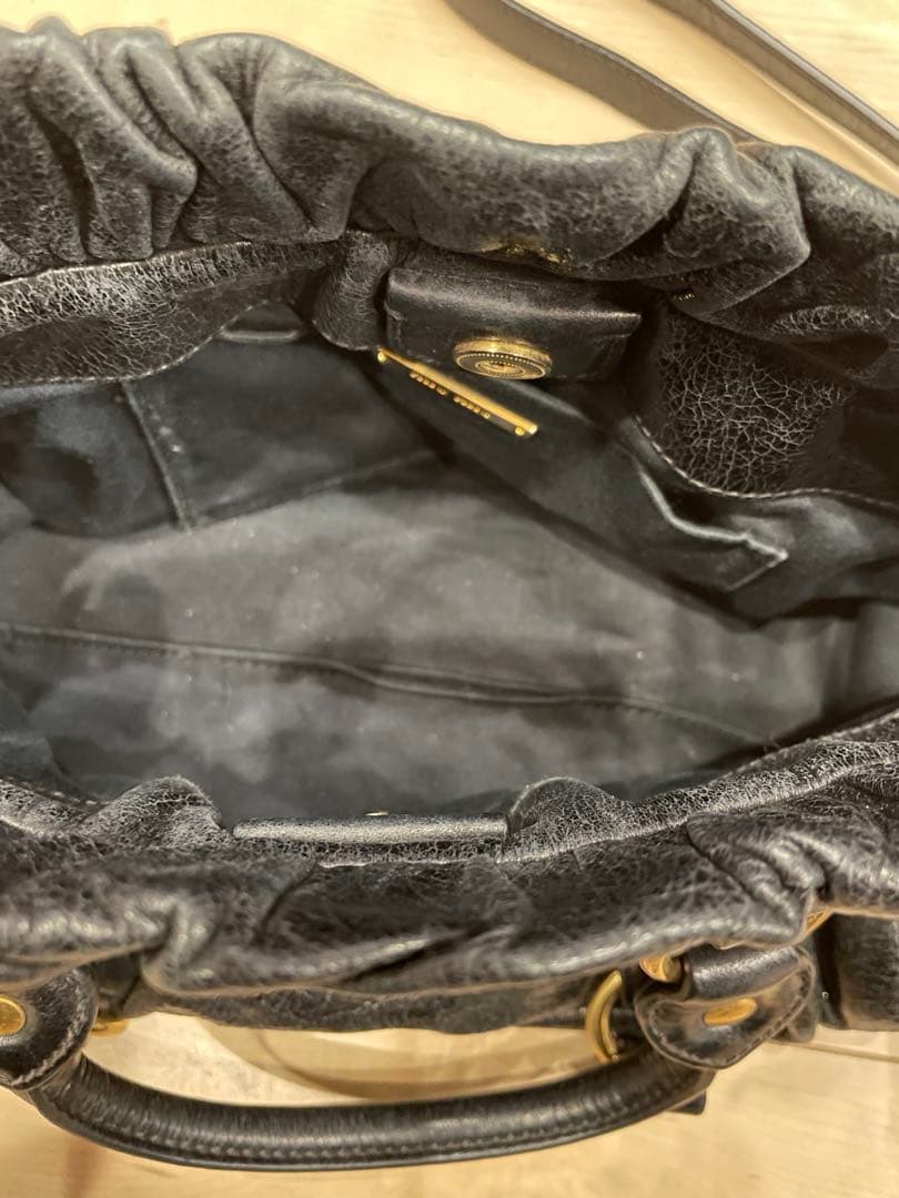 miu miu 2way ショルダーバッグ ブラック