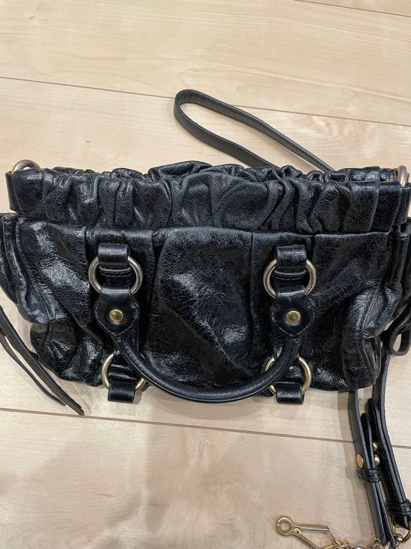 miu miu 2way ショルダーバッグ ブラック
