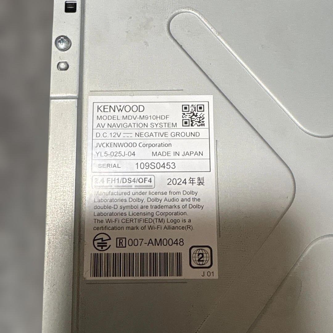 KENWOOD 大画面フローティング 9インチナビ MDV-M910HDF