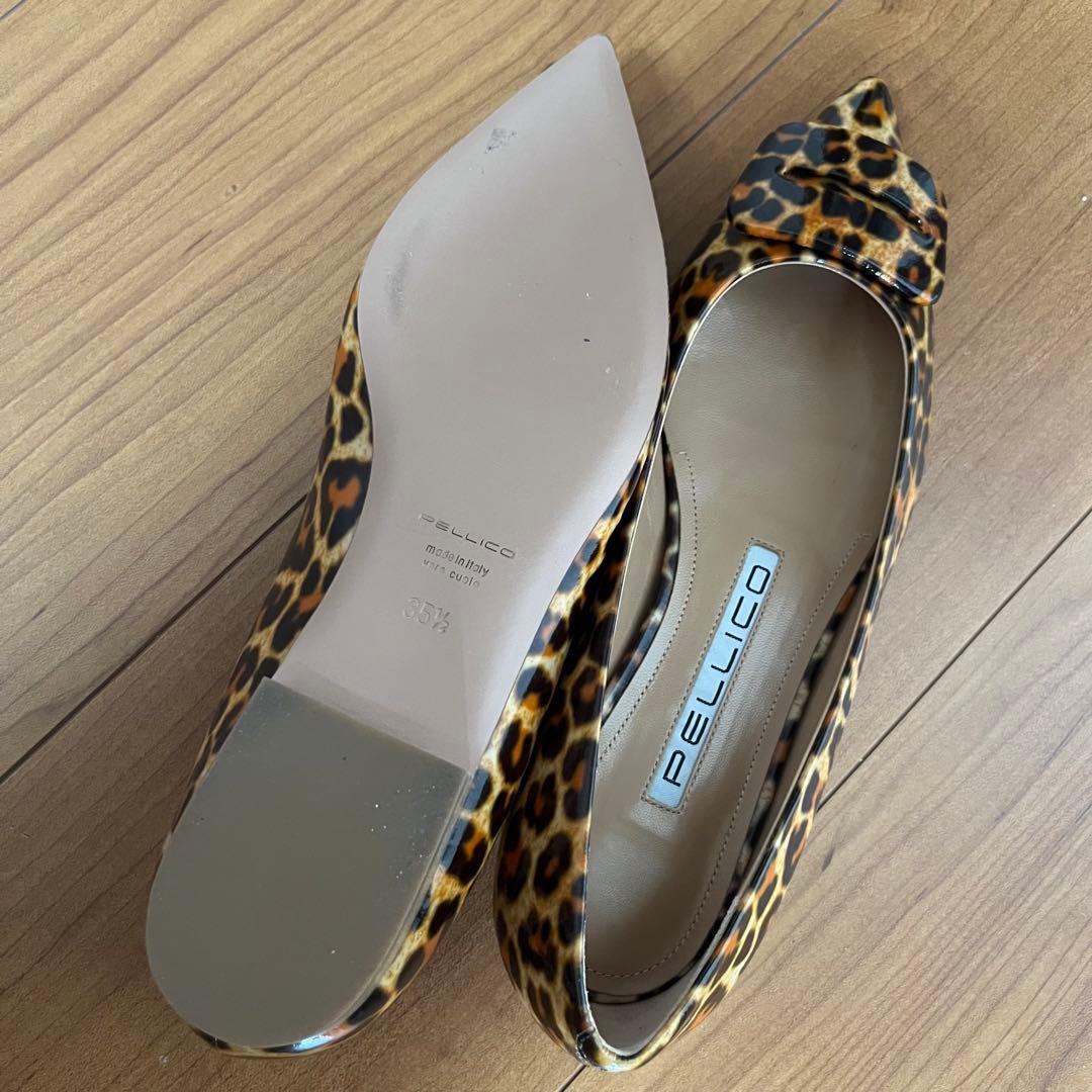 PELLICO フラットシューズ　35.5 レオパード