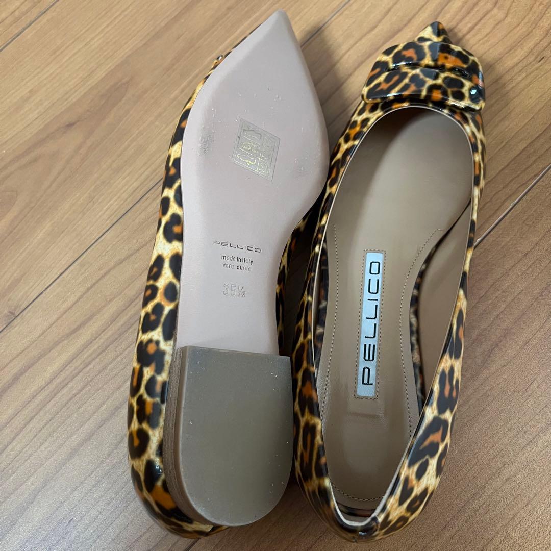 PELLICO フラットシューズ　35.5 レオパード