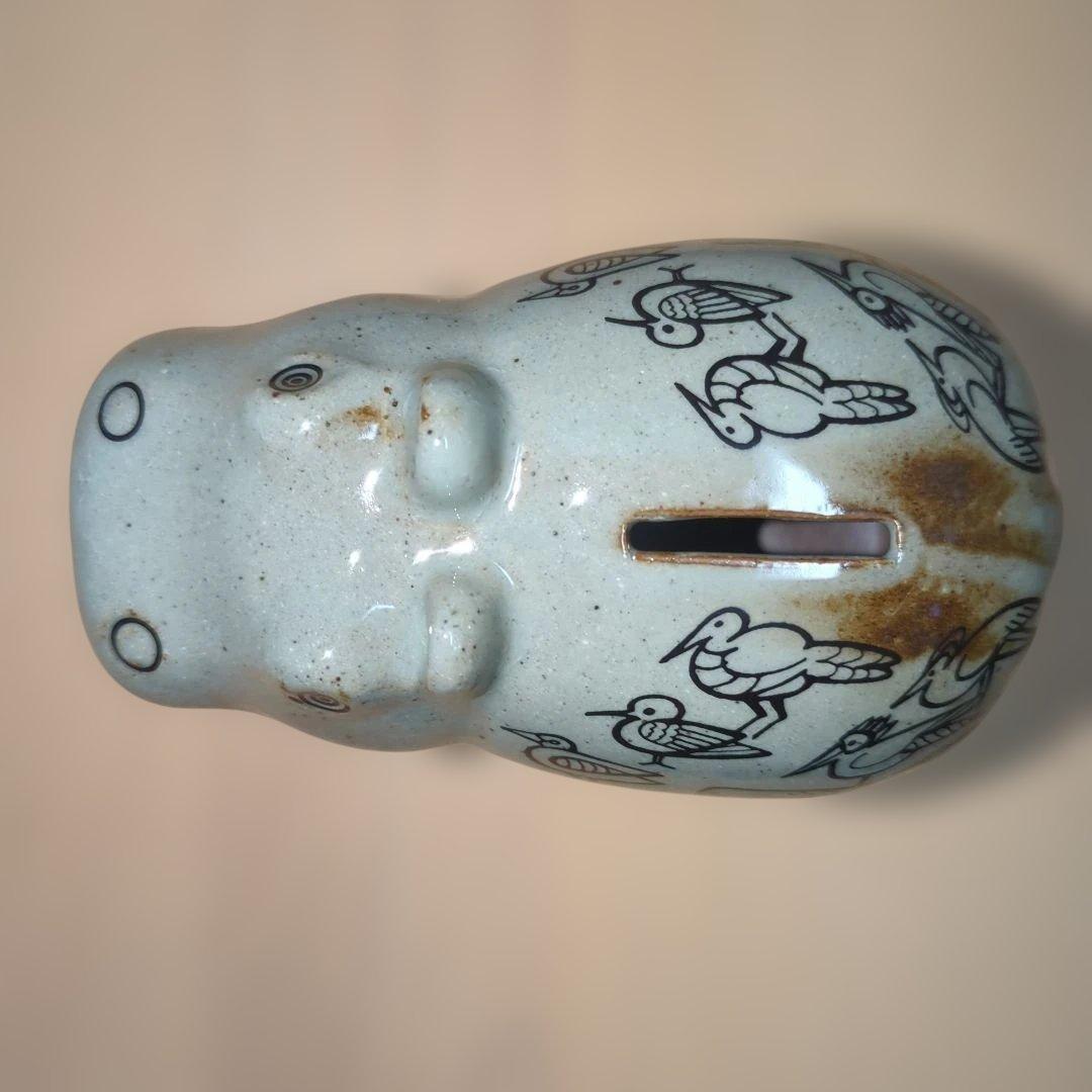 リサ・ラーソン　カバ　貯金箱　波佐見焼　置物