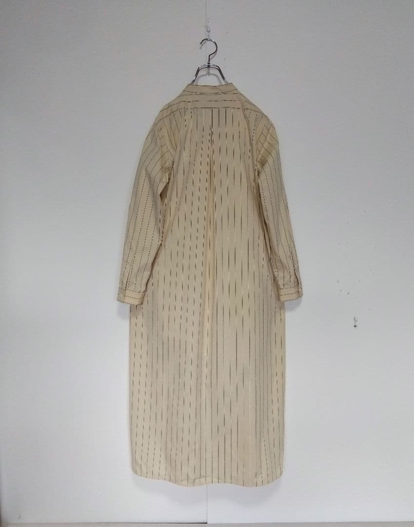 ほぼ未使用✨TICCA バンドカラーストライプシャツワンピース