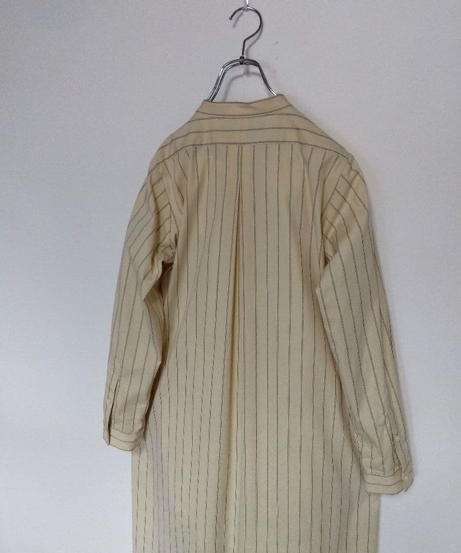 ほぼ未使用✨TICCA バンドカラーストライプシャツワンピース