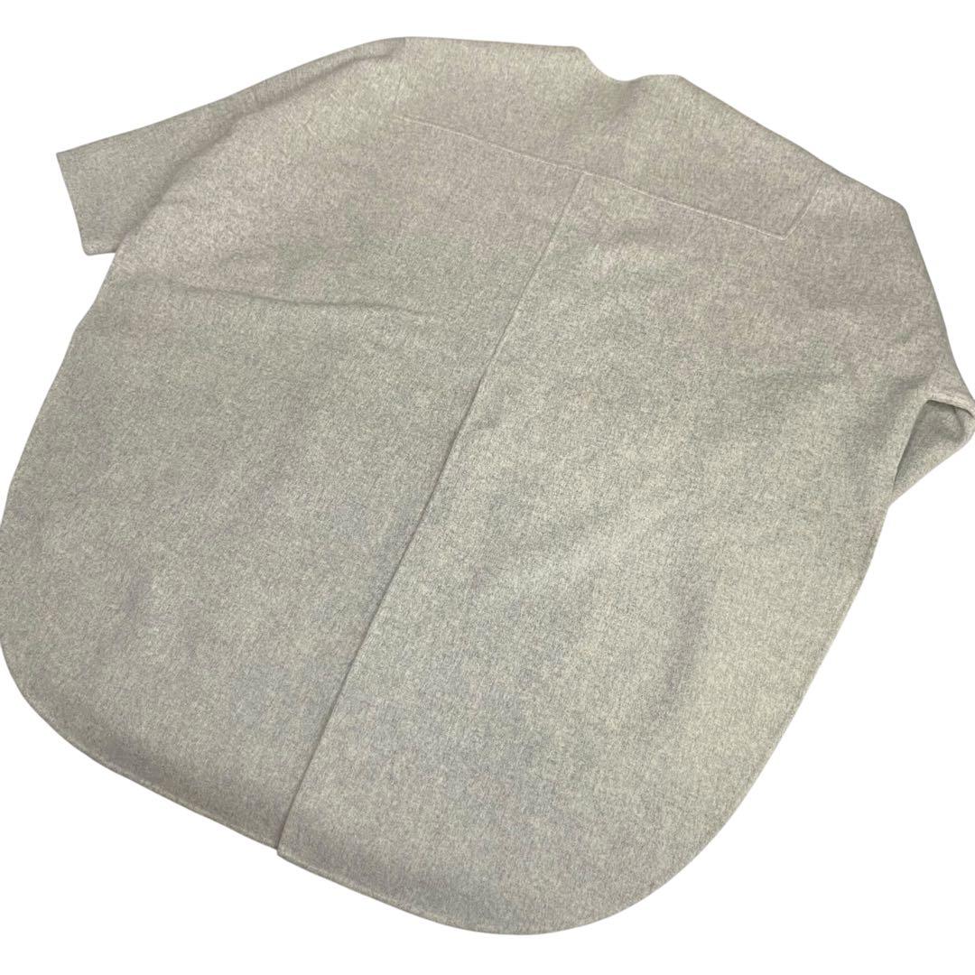 ルフィルLE PHILソフトウールリバーポンチョ ライトグレー