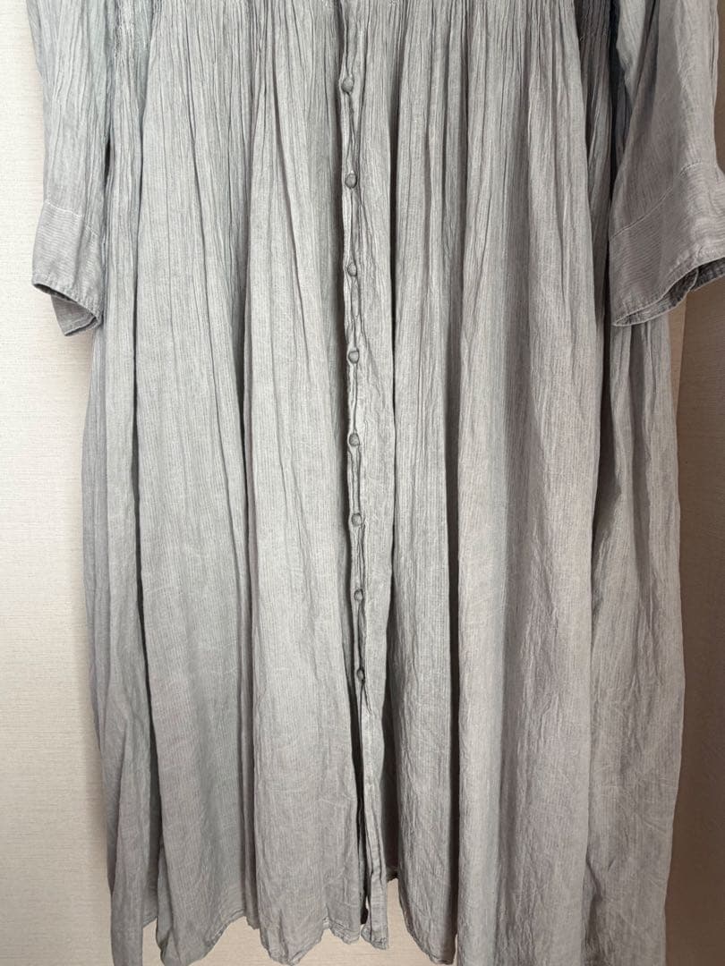 メゾンドソイル maison de soilピンタックコットンワンピース