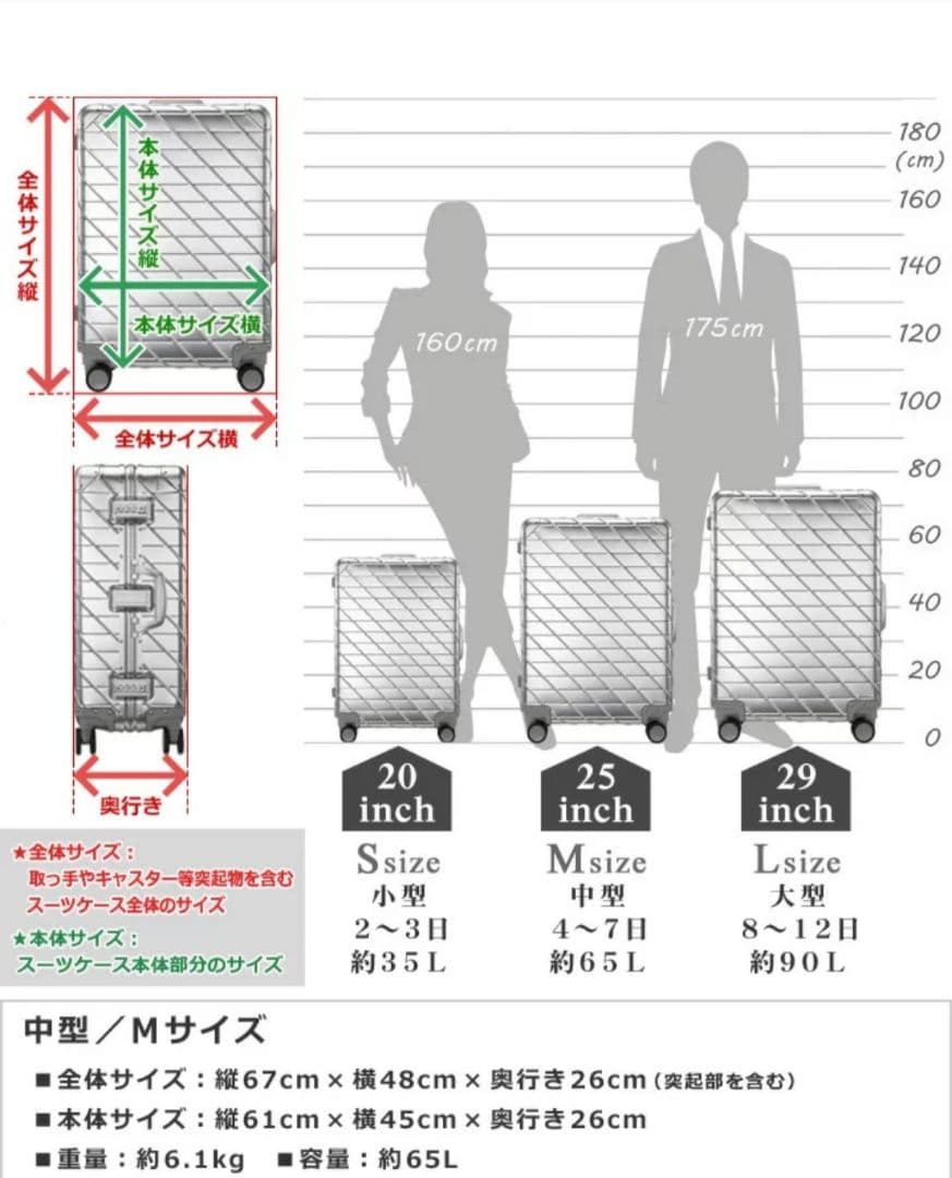 【エース様】KAMEO 高級アルミスーツケース 【新品・未使用】ブラック