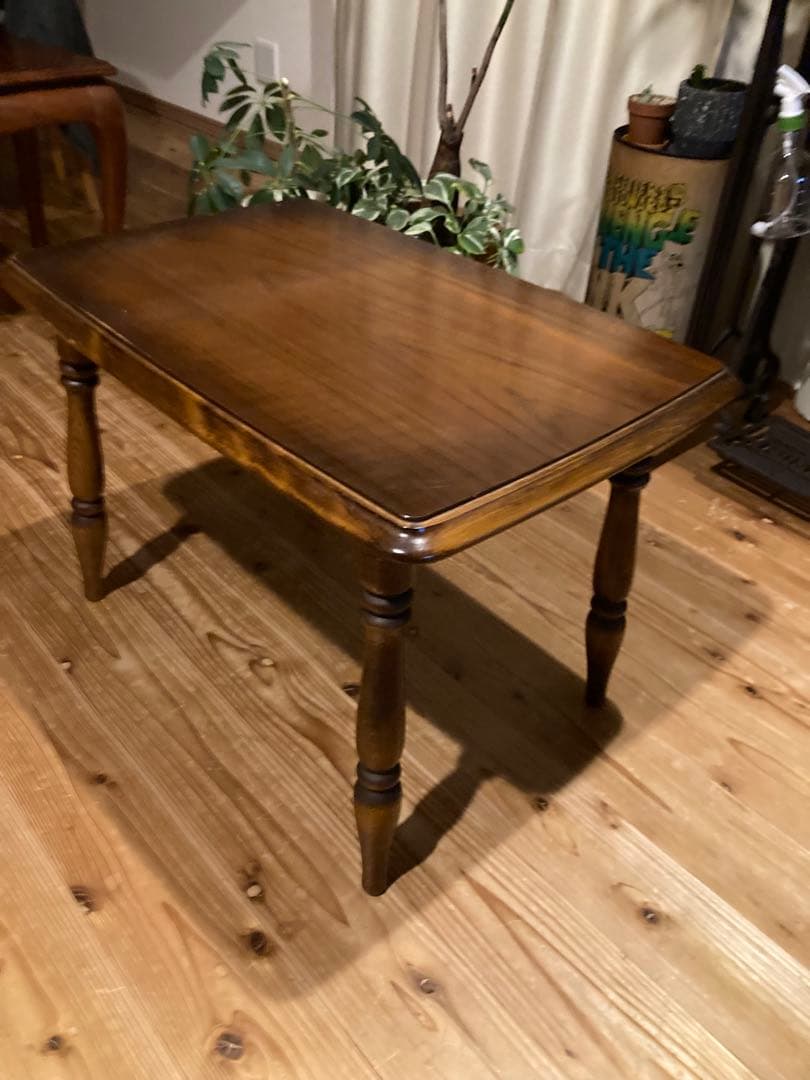 カリモク　アンティークサイドテーブル　コーヒーテーブル①