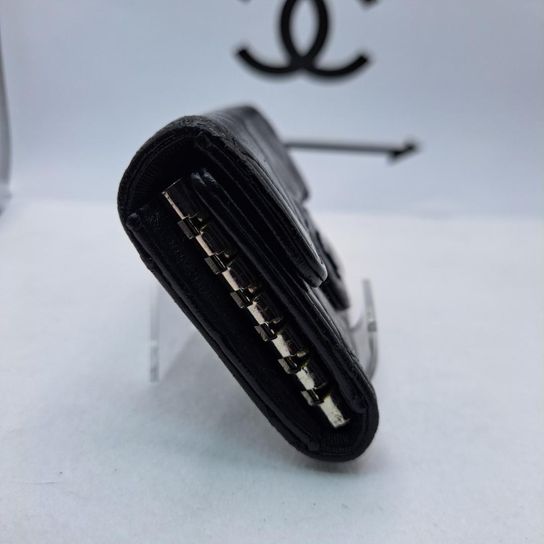 CHANEL　マトラッセ　キーケース　ブラック