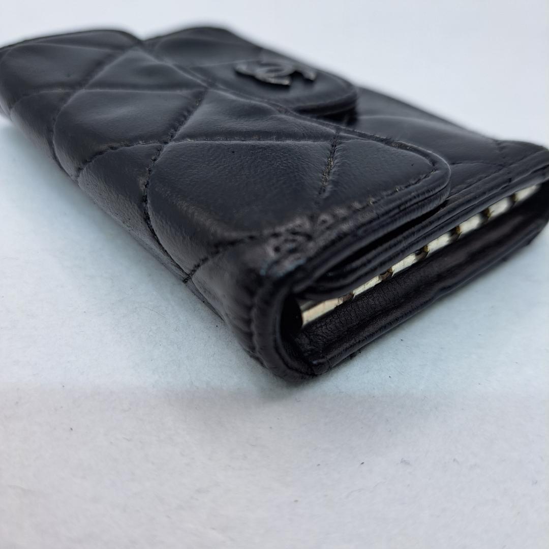 CHANEL　マトラッセ　キーケース　ブラック