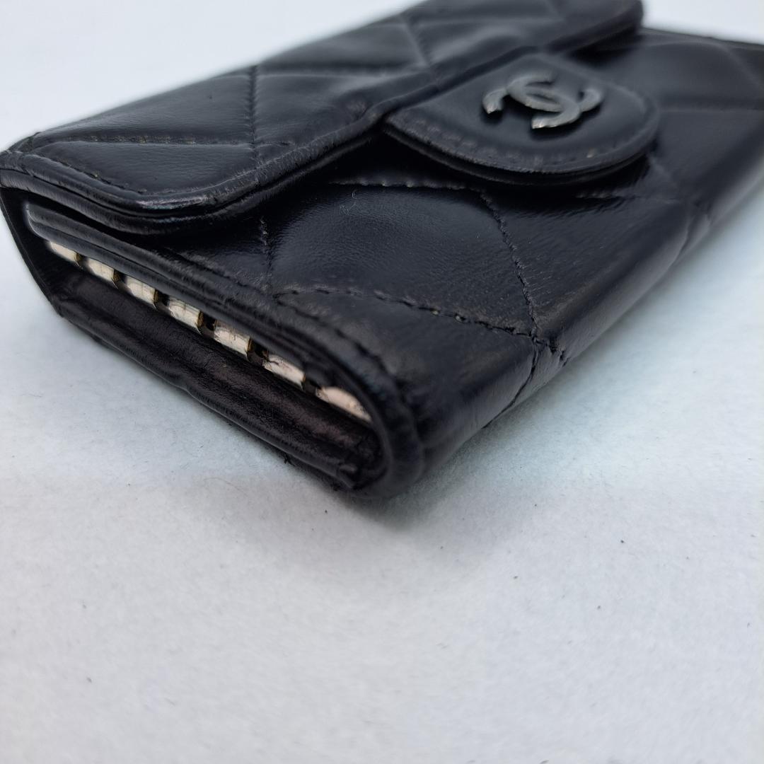 CHANEL　マトラッセ　キーケース　ブラック