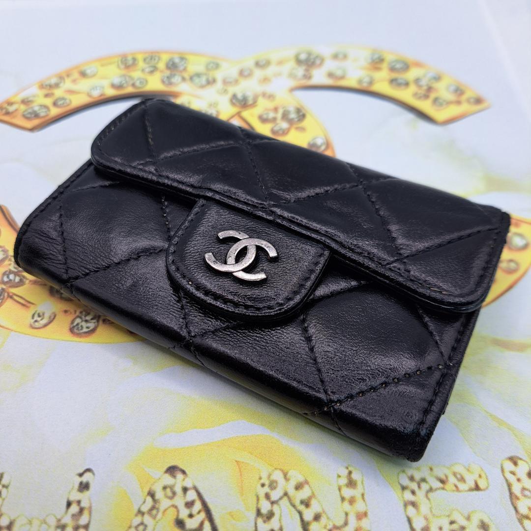 CHANEL　マトラッセ　キーケース　ブラック