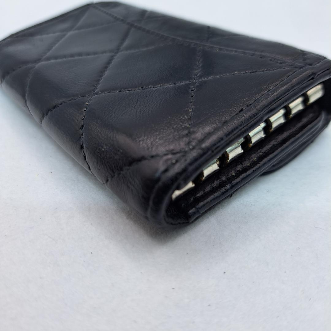 CHANEL　マトラッセ　キーケース　ブラック