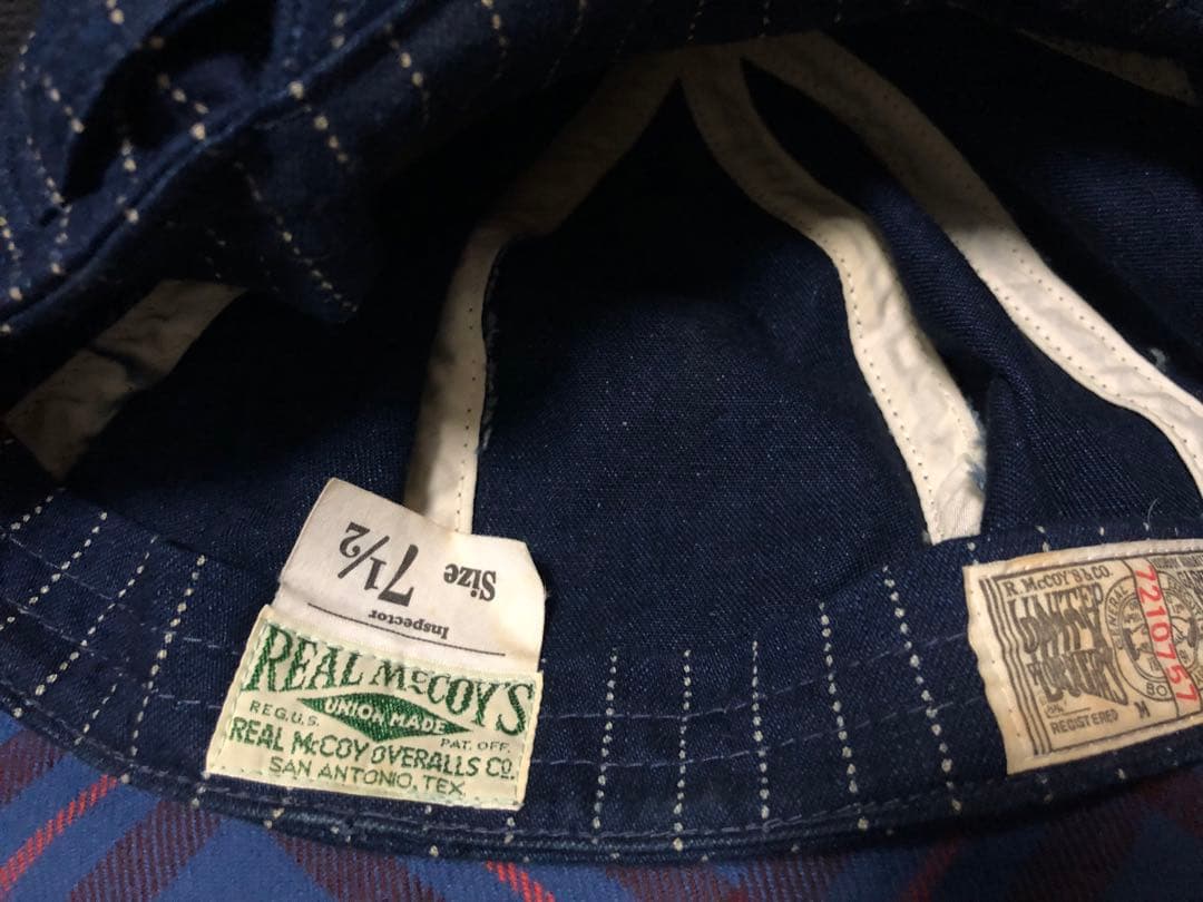 REAL McCOY'S ウォバッシュストライプキャスケット 7 1/2