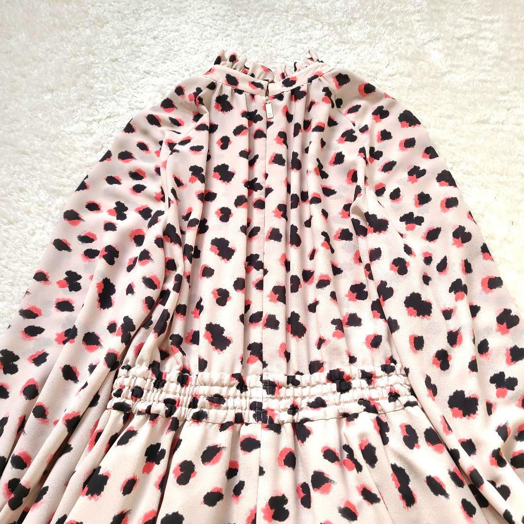 【希少】　2024年製　ルネ　ワンピース　レオパード　フリル　フレア　Aライン