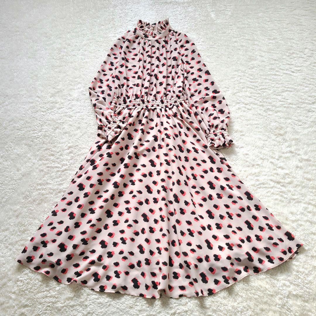 【希少】　2024年製　ルネ　ワンピース　レオパード　フリル　フレア　Aライン