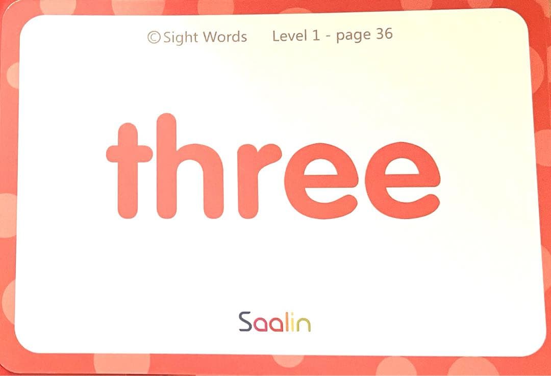 Maiyapen付き　def＋4桁シール　220 SightWords カード