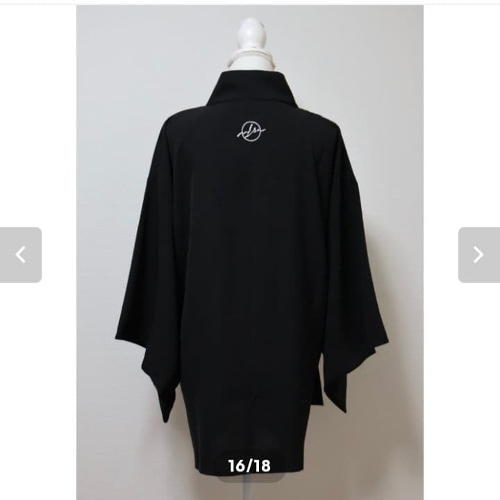 みさまる misamaru 夏の半着物 ブラック Lサイズ