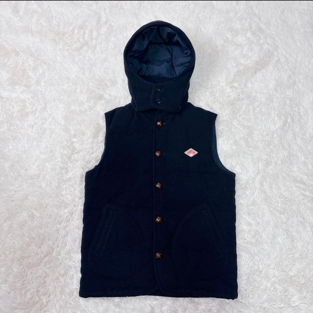 人気！ DANTON BEAMS 別注　ダウンベスト　ネイビー　2WAY