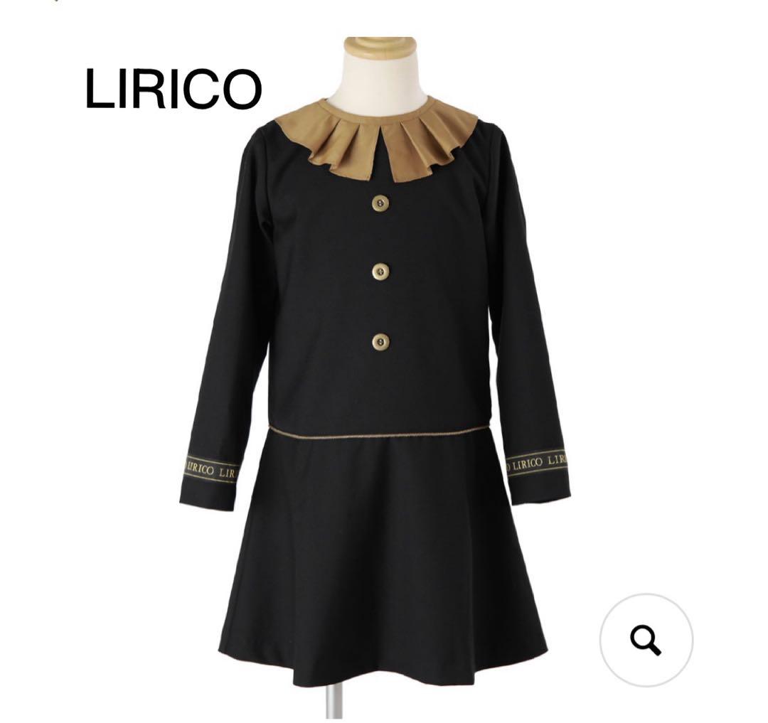 【匿名発送】LIRICOゴールドライン長袖ワンピース　フォーマル　卒園式　入園式