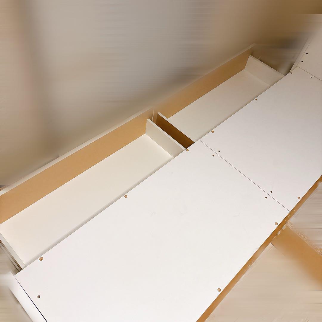 ニトリ クイーンサイズ ベッドフレーム 収納付き ホワイト