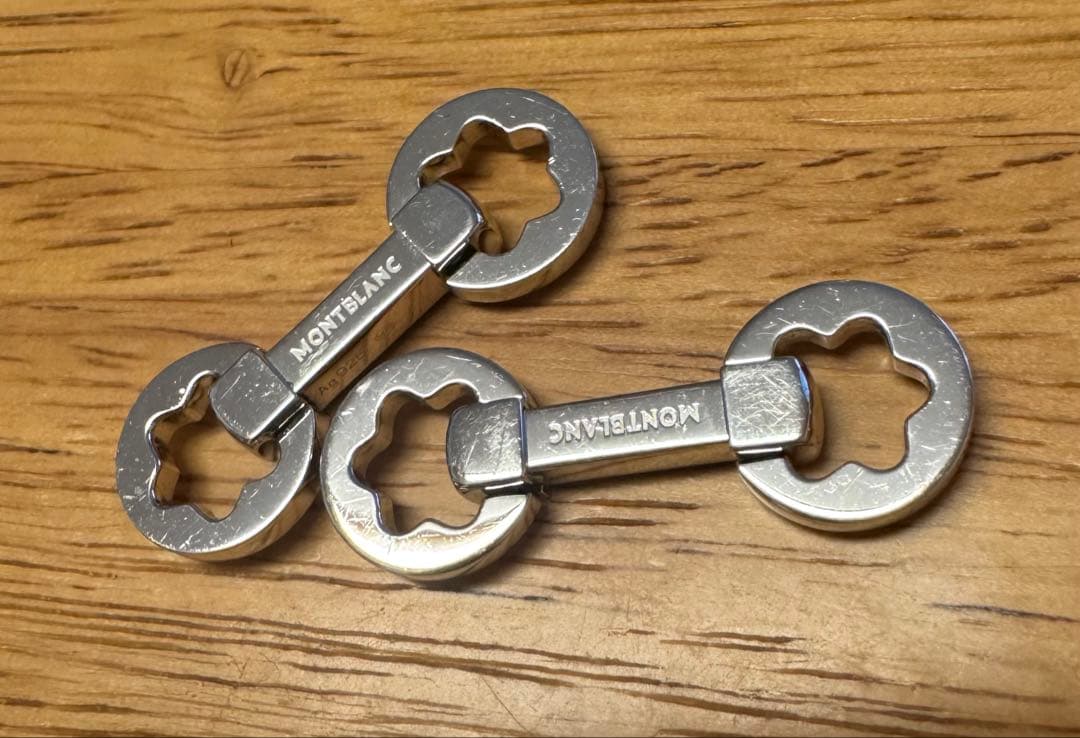 MONTBLANC(モンブラン)カフス ロゴ シルバー 現品のみ