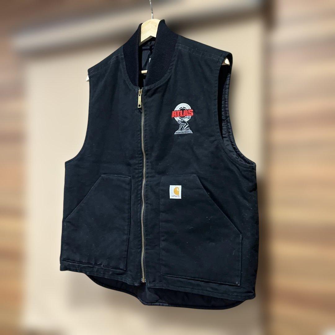 carhartt ブラックダック地ベスト　企業物　サイズL