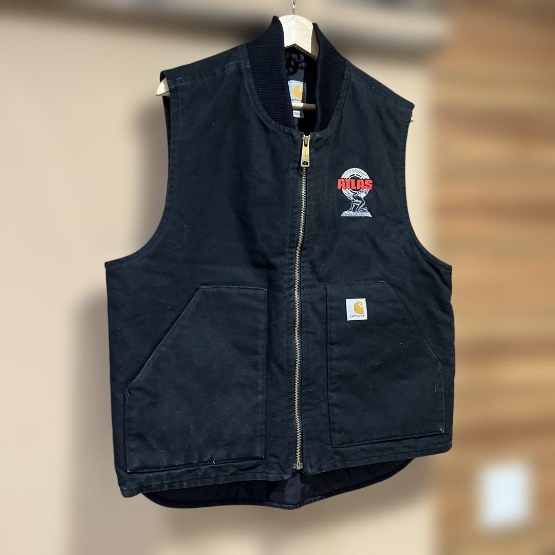 carhartt ブラックダック地ベスト　企業物　サイズL