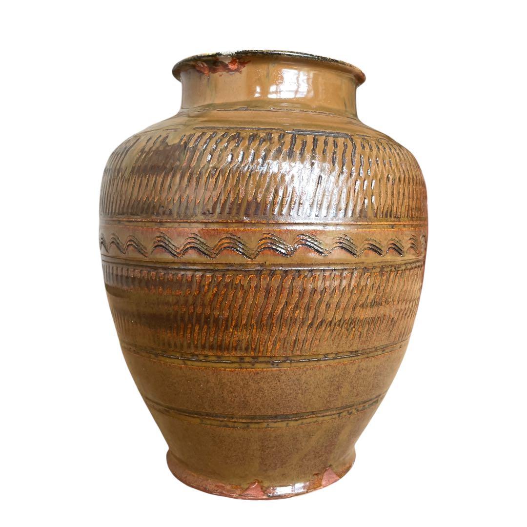 【小鹿田焼】 壺 花瓶 花器 フラワーベース 民芸 民藝 バーナードリーチ 柳