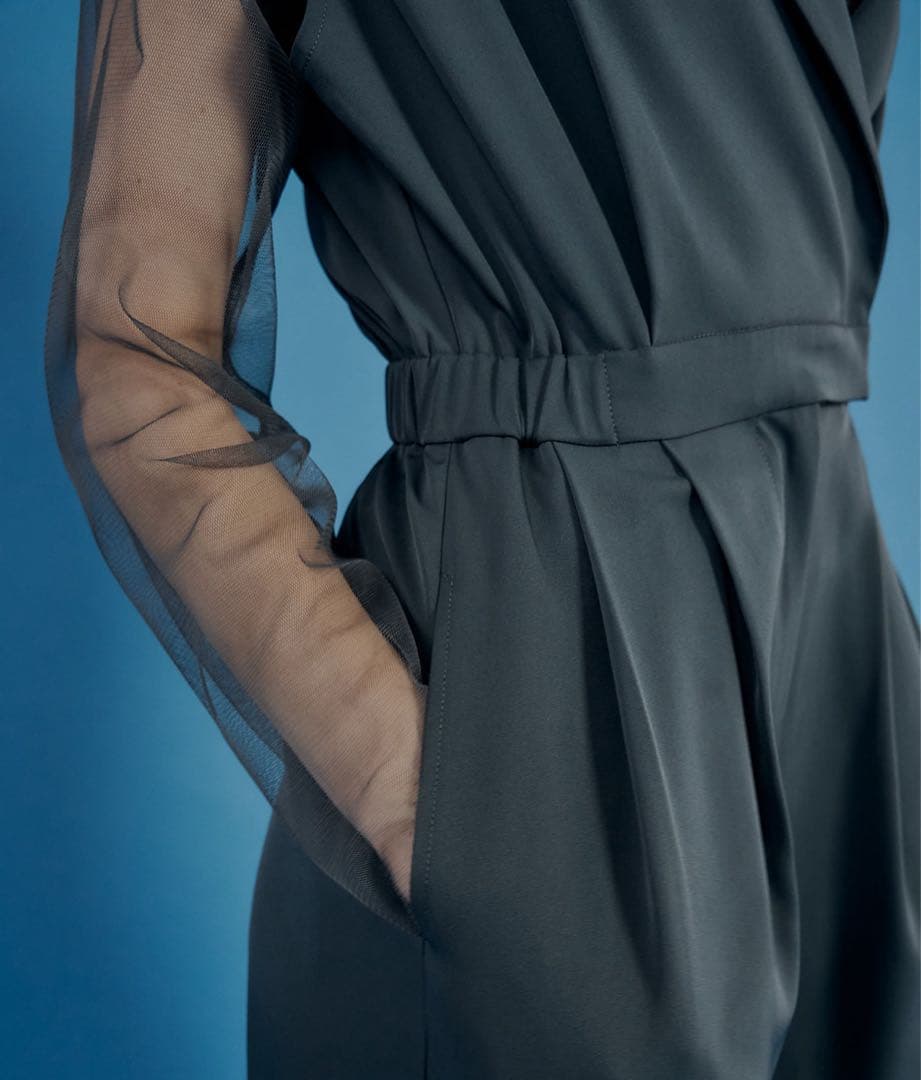 スーツ・フォーマル・ドレス Standout collar all-in-pants