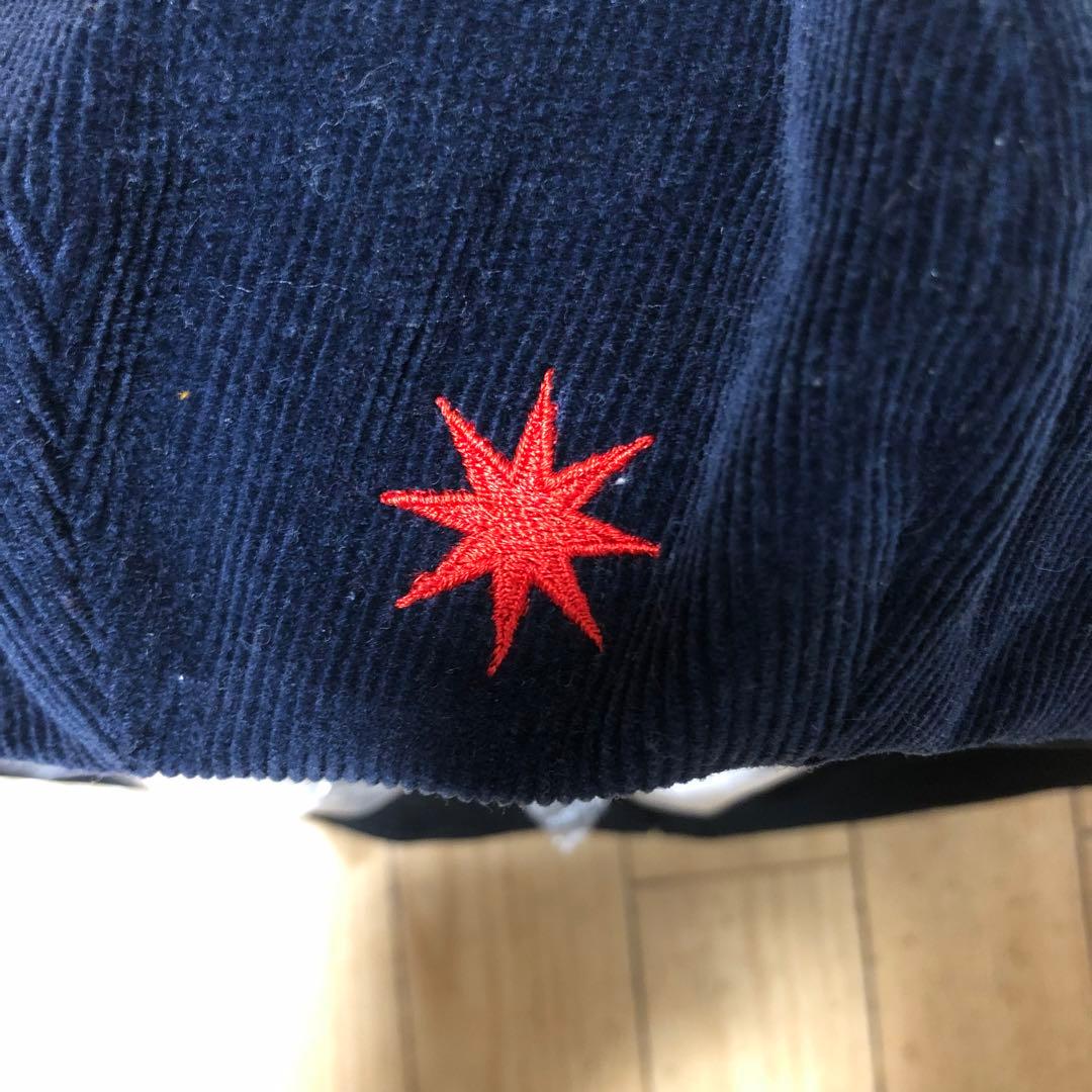 日本製 GDC 刺繍ロゴ コーデュロイ ベレー帽 ネイビー キムタク 降谷建志