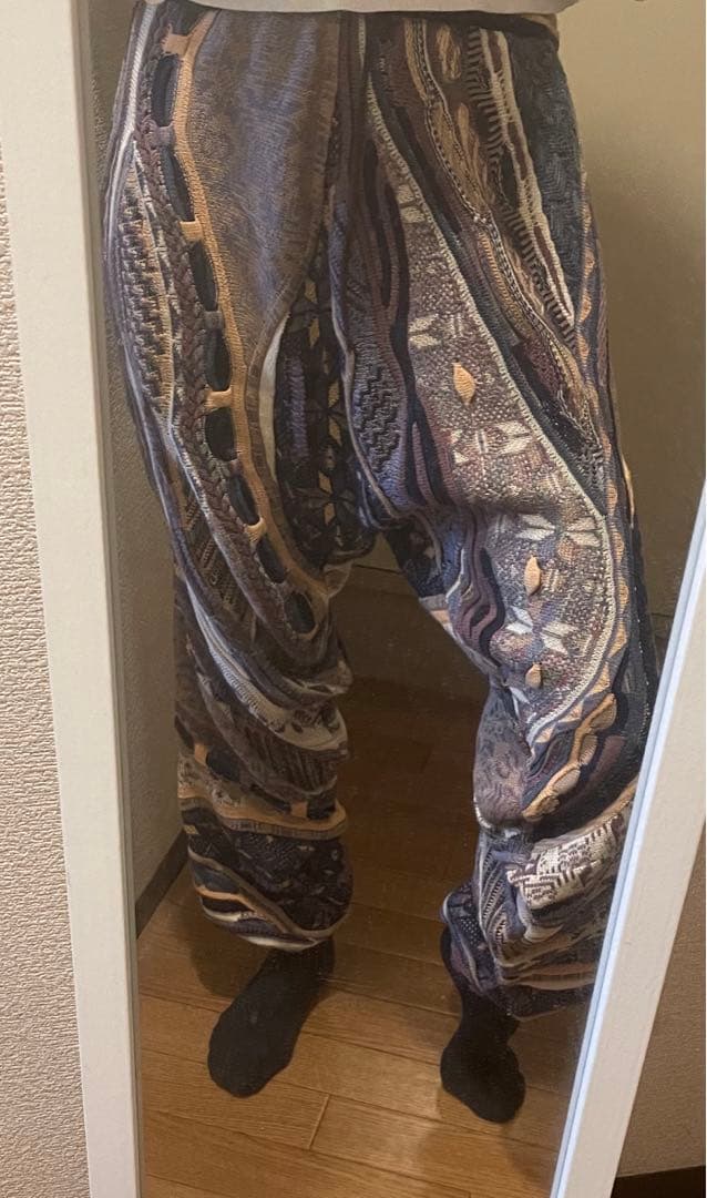 希少デザイン　upperupper 3Dニット　ヴィンテージ　メンズ　サルエル