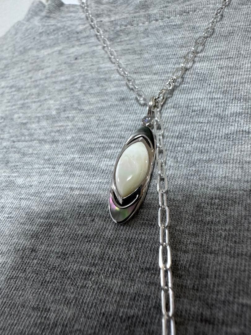 agete アガット　シルバーシェルチャーム　夜光貝　黒蝶貝　販売証明書＆箱付き