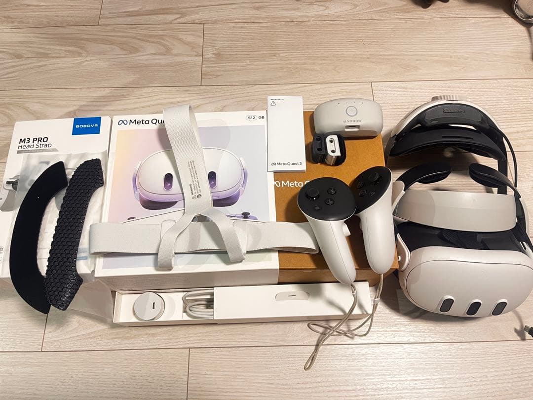  Quest 3 512GB(バッテリー、ヘッドストラップ付き)