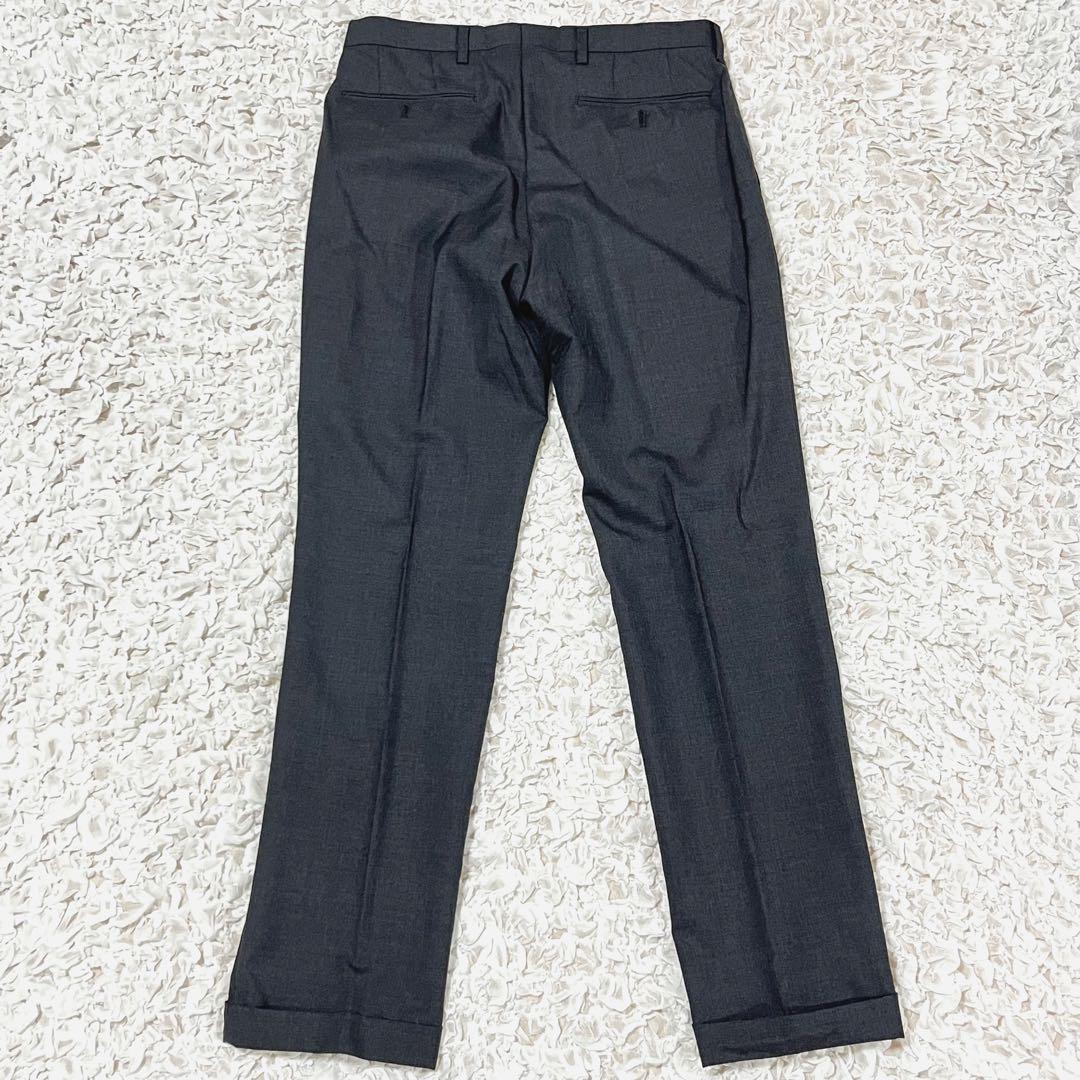 美品 ニューヨーカー スーツ 3ピース セットアップ 背抜き 2B グレー M