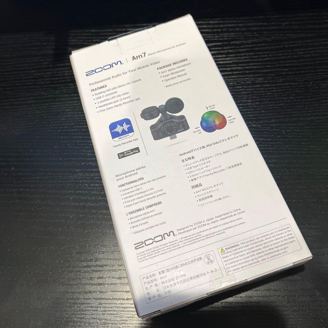 ZOOM Am7 Androidデバイス用Mid-Sideステレオマイク　配信