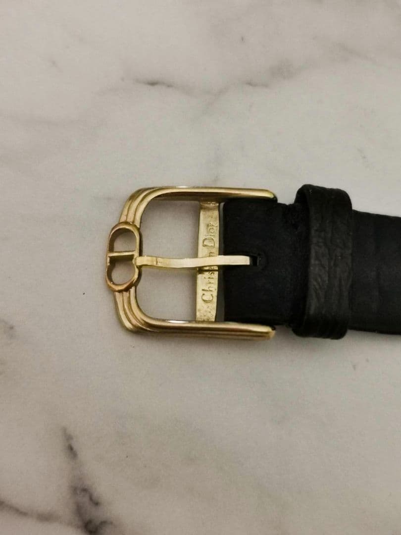 Christian Dior ブラックムーン腕時計（付属品完備・極美品）