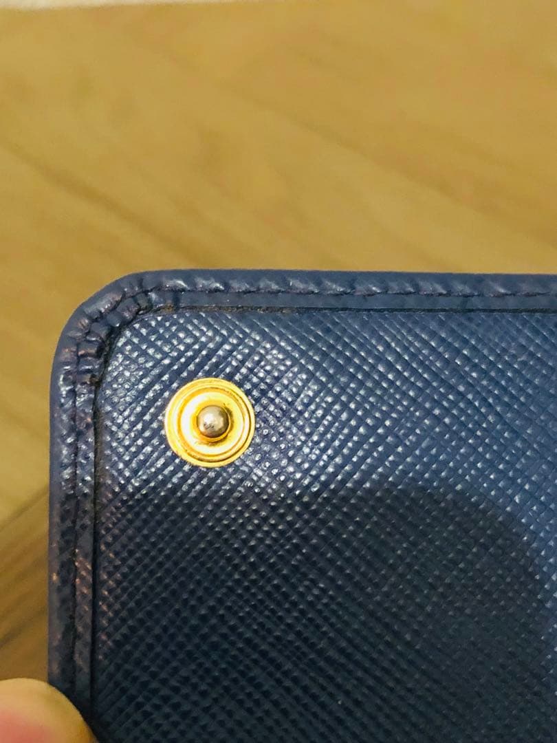 PRADA ネイビー 長財布 ケース付き