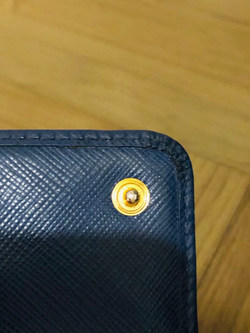 PRADA ネイビー 長財布 ケース付き