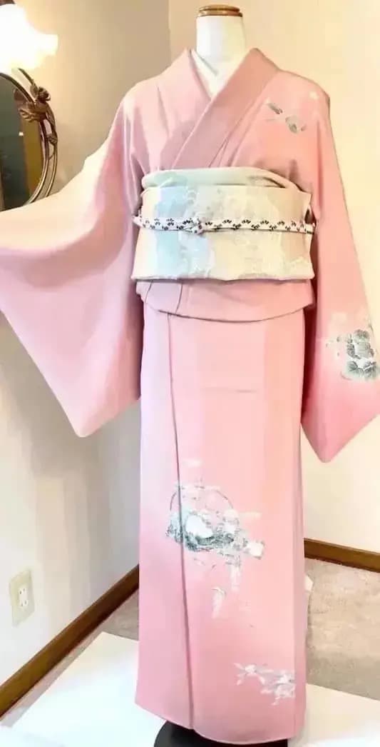 未使用美品 身丈163 上質正絹縮緬 付け下げ 落款有 花籠文ご入園ご入学式