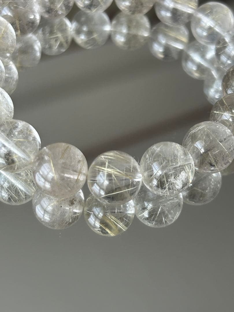 【高品質・透明感抜群】シルバールチルクォーツ 11mm (内径16cm)