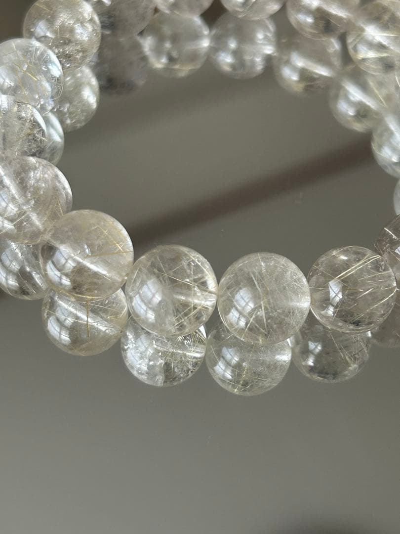 【高品質・透明感抜群】シルバールチルクォーツ 11mm (内径16cm)